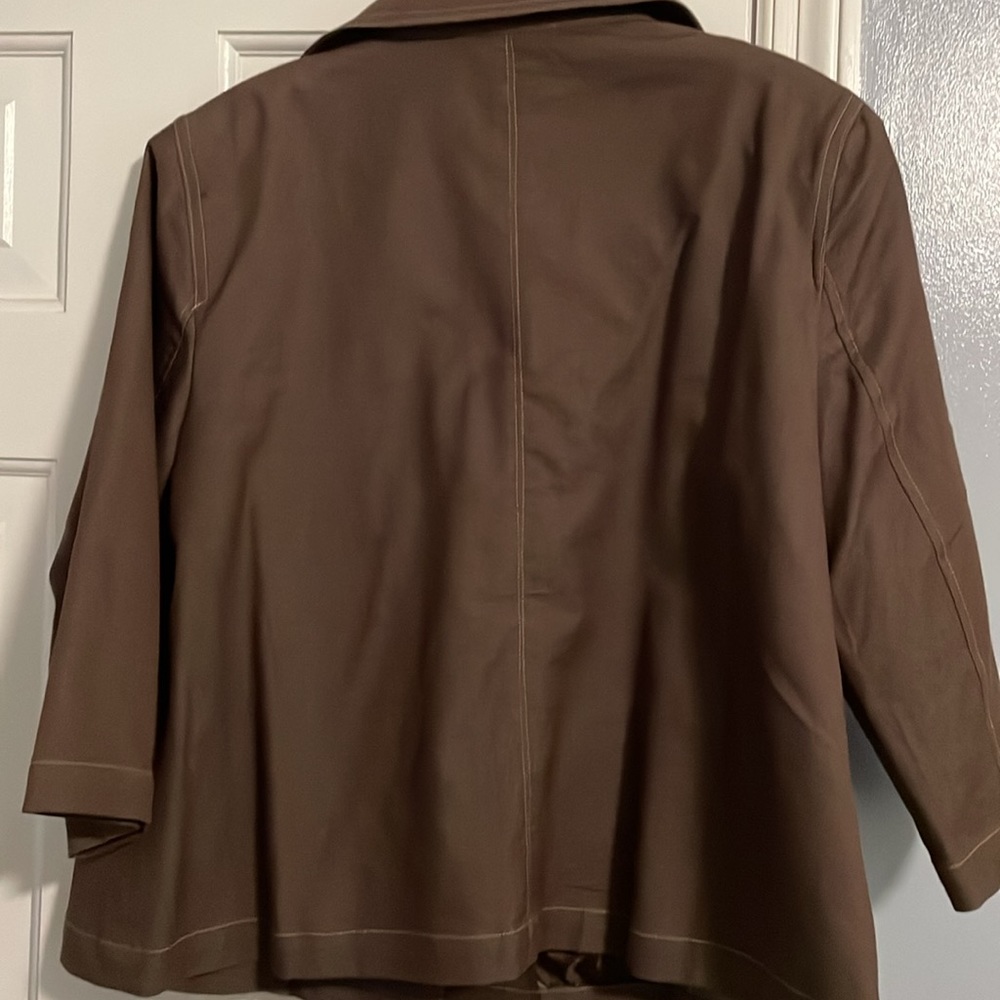 Chocolate brown jacket. Size medium - Picture 4 of 5